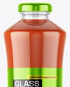 Glass Bottle with Tomato Juice Mockup