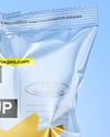 Transparent Clear Plastic Snack Bag Mockup