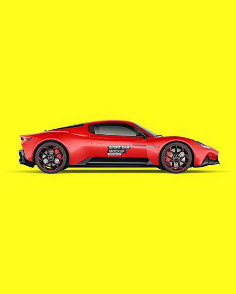 Sport Car Mockup - Side View