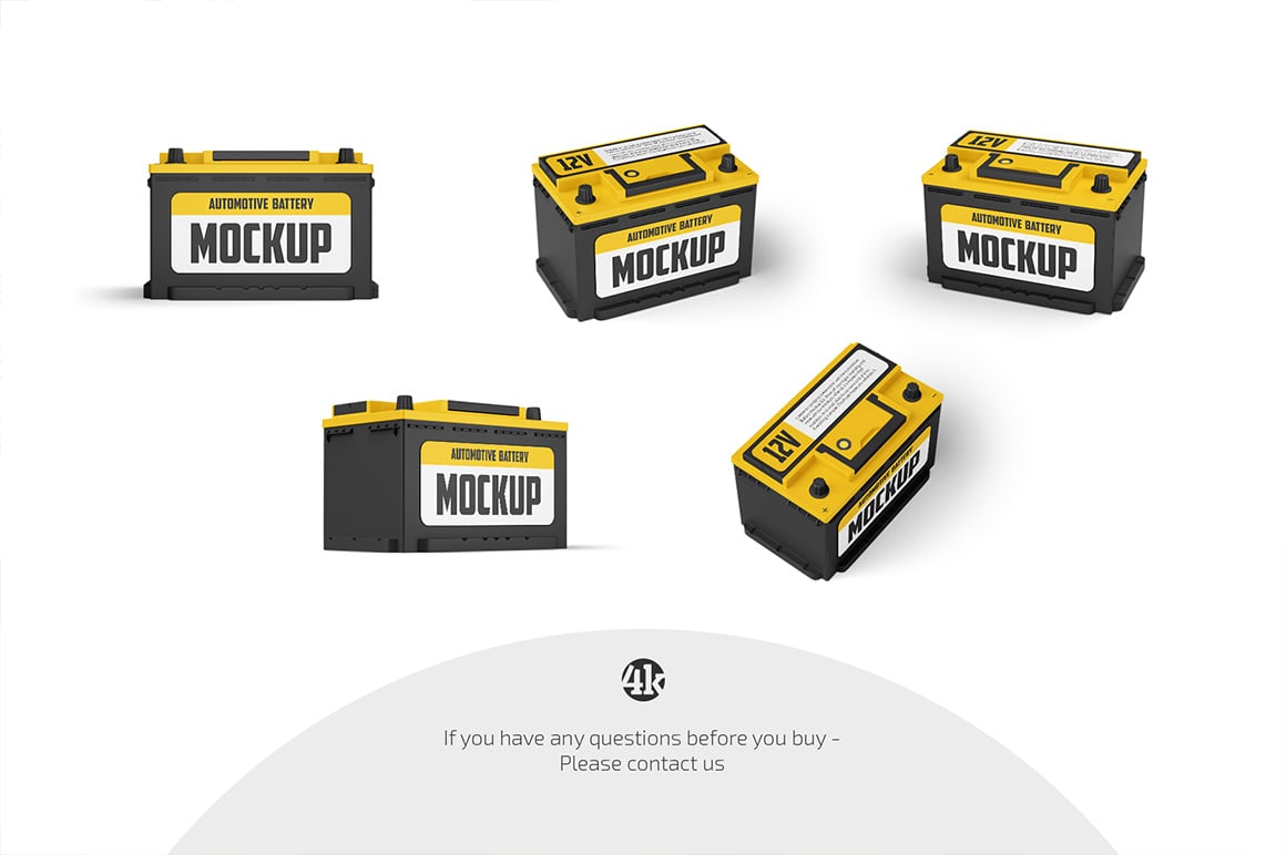 Automotive Battery Mockup Set
