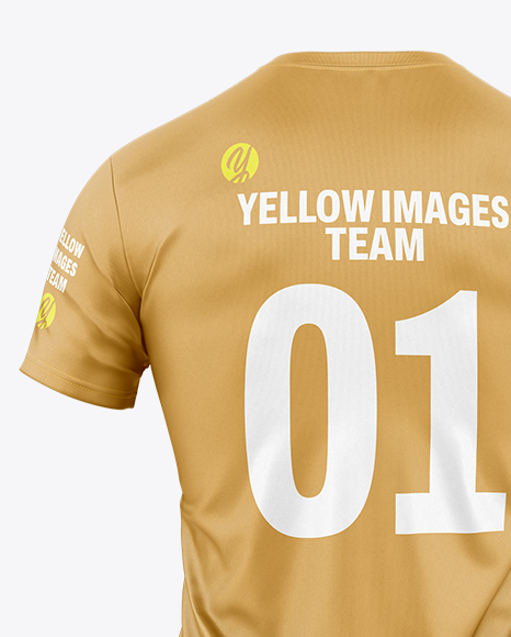 V-Neck Rugby Jersey Mockup - Back View