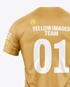 V-Neck Rugby Jersey Mockup - Back View