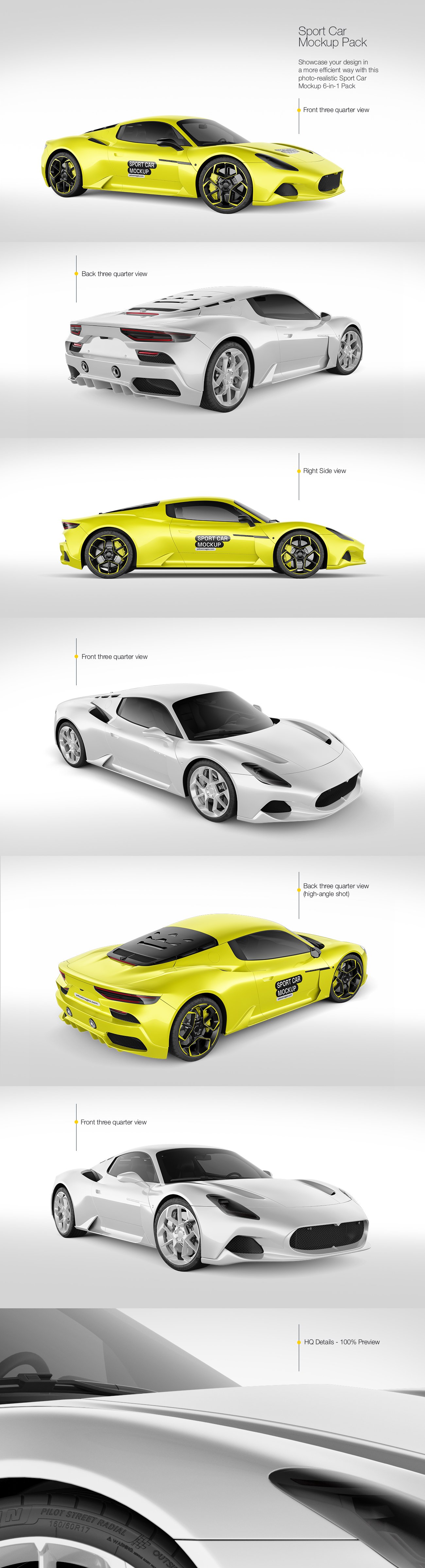 Sport Car Mockup - Pack
