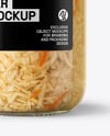 Glass Jar with Sauerkraut Mockup