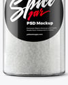 Plastic Jar with Fine Sea Salt Mockup