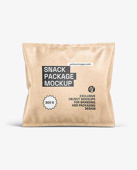 Kraft Paper Snack Package Mockup - Sliced+Cheese+Packaging+Mockup+In+Flow+Pack+Mockups+On+Yellow