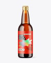 Amber Glass Bottle Mockup