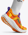 Running Shoe on Women's Leg Mockup