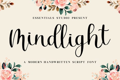 Mindlight - Handwritten Script Font - Fancy script fonts
