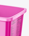 Plastic Food Container with Transparent Lid Mockup
