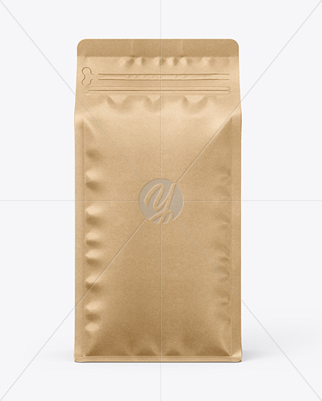 Kraft Coffee Bag Mockup - Front View