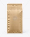 Kraft Coffee Bag Mockup - Front View