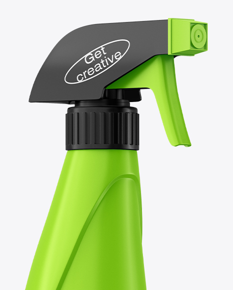 Matte Trigger Spray Bottle Mockup – Half Side View
