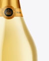 Clear Glass White Champagne Bottle Mockup