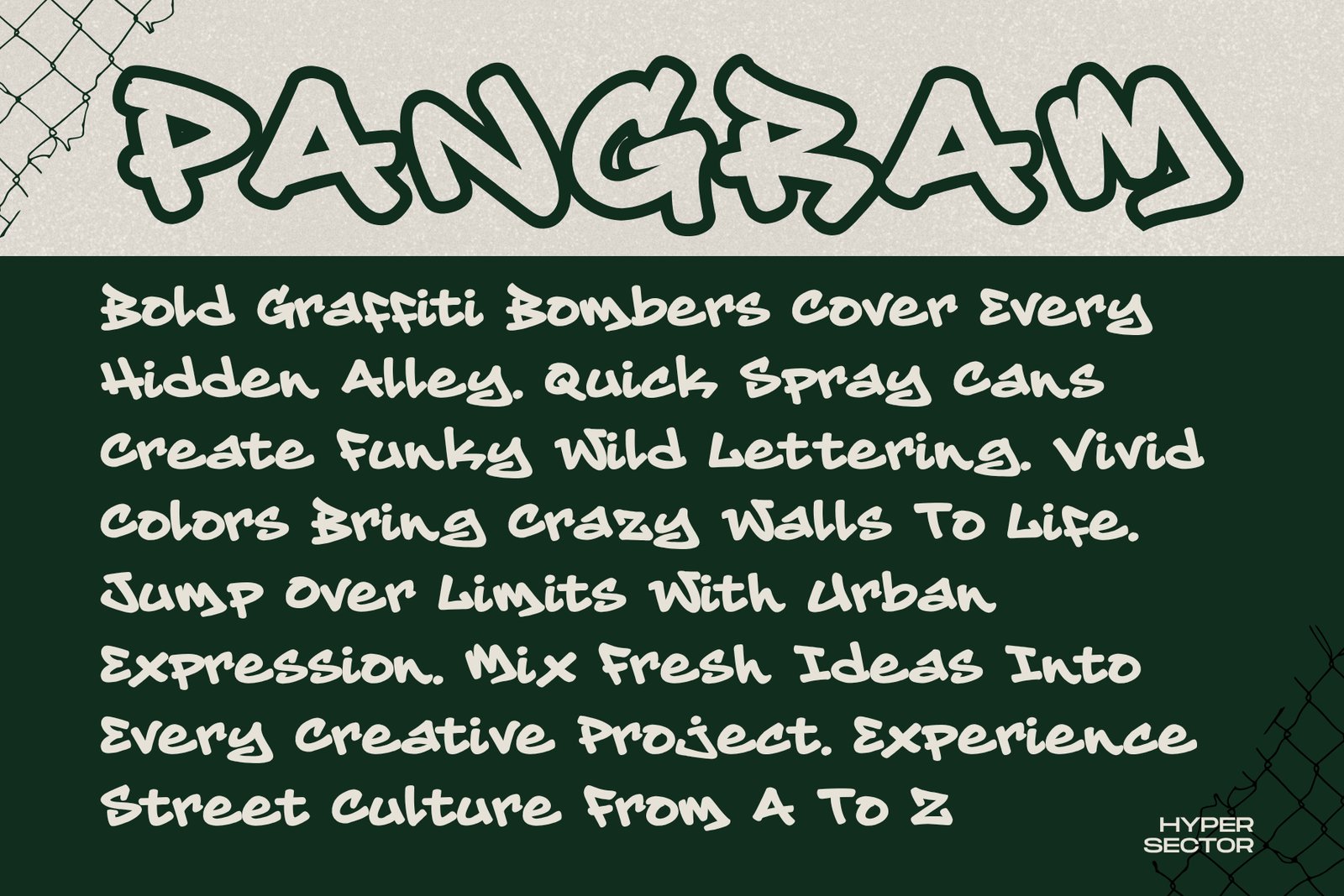 Hyper Sector - modern graffiti font