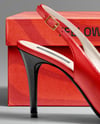 Glossy Slingback with Shoe Box Mockup