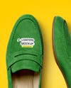 Pair of Suede Loafers Mockup