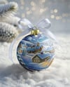 Matte Christmas Ball with Bow Mockup