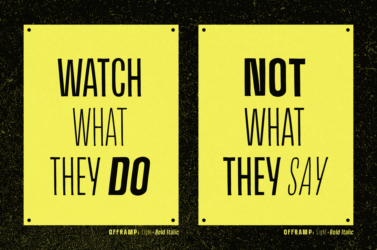 Off Ramp - An Industrial Sans-Serif Font Inspired by Roadside Lettering