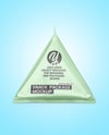 Matte Metallic Triangular Package Mockup