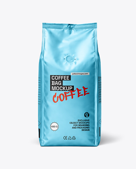 Metallic Coffee Bag Mockup