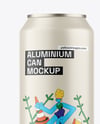 473ml Matte Aluminium Drink Can Mockup