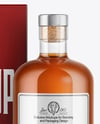 Whiskey Bottle with Box Mockup