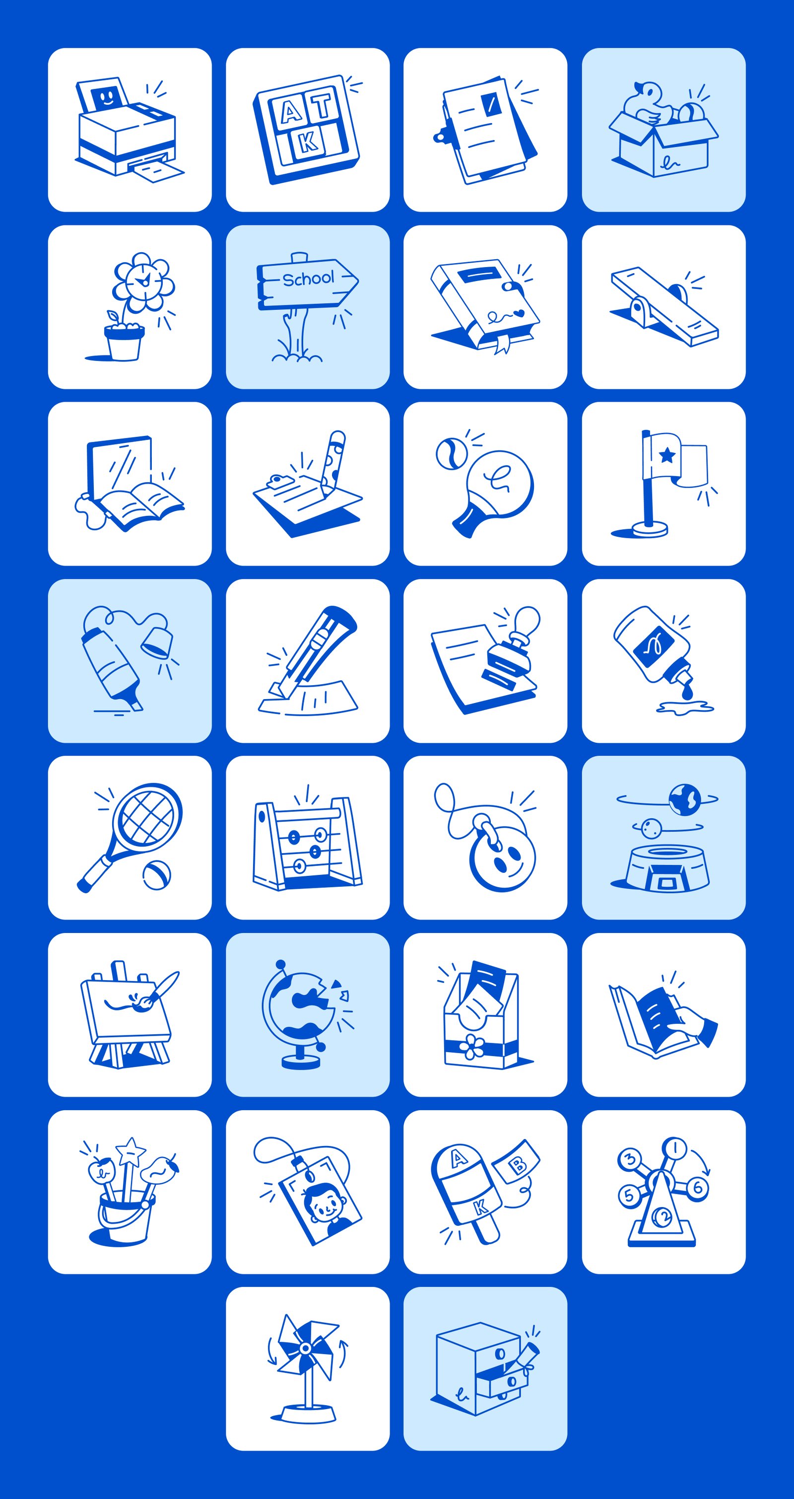 School Doodles Icon Set