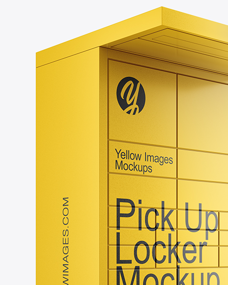 Pick Up Locker Mockup - Half Side View