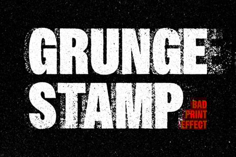 Grunge Print Stamp Text & Logo Effect - Add-Ons