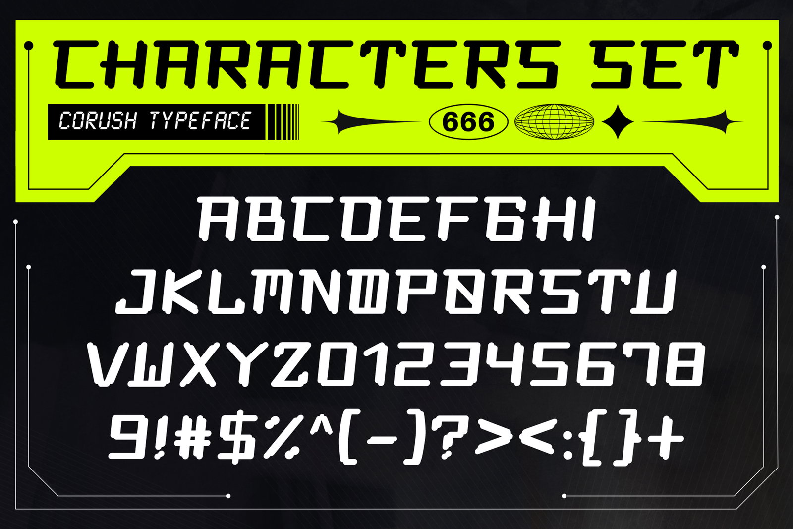 Corush - Modern Tech Futuristic Font
