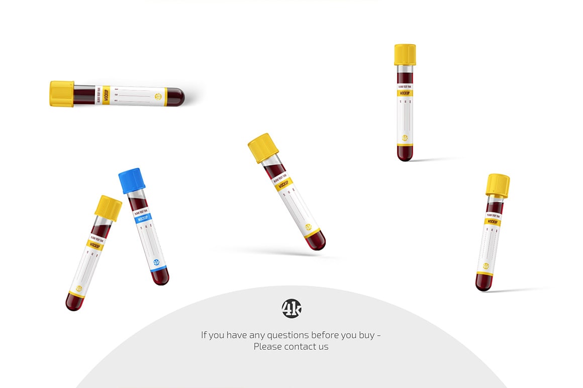 Blood Test Tube Mockup Set