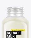 Square Milk Bottle Mockup