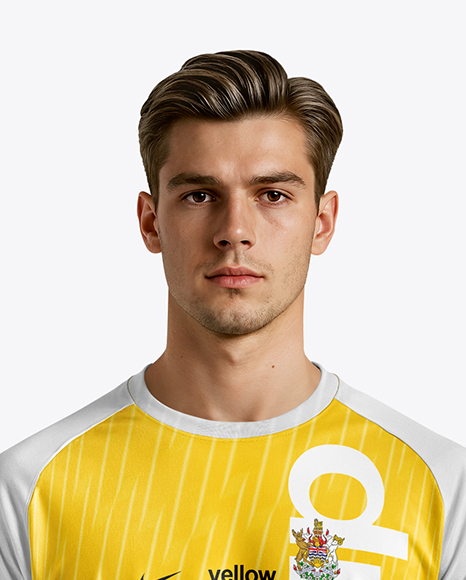 Soccer Goalkeeper Wearing Long Sleeve Jersey and Shorts Mockup