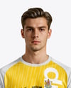 Soccer Goalkeeper Wearing Long Sleeve Jersey and Shorts Mockup