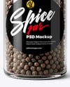 Spice Jar with Whole Black Pepper Mockup