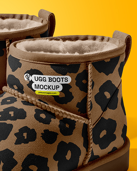 Pair of Women's UGG Boots Mockup
