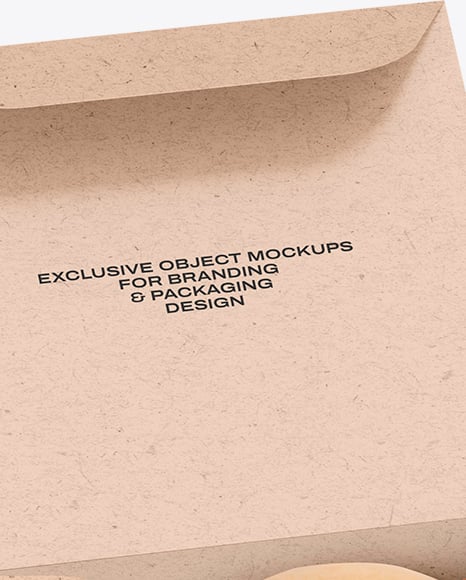 Opened Kraft Box w/ Macarons Mockup
