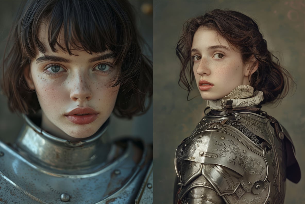 Woman knight in armor