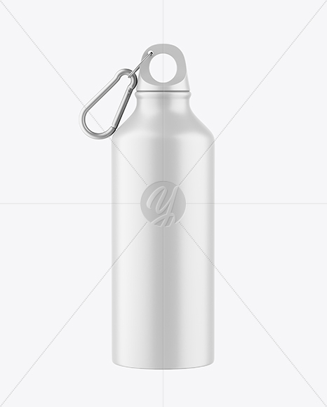 Aluminum Water Bottle with Matte Finish Mockup
