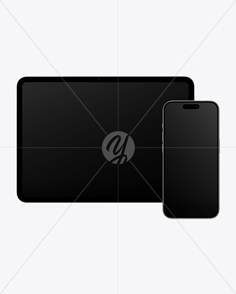 Apple iPhone with iPad Mockup