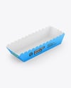 Paper Tray with Sandwich in Paper Sleeve Mockup