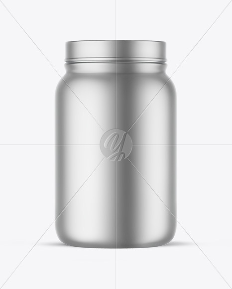 Matte Metallic Protein Jar Mockup