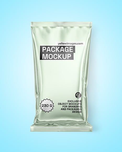 Glossy Metallic Package Mockup