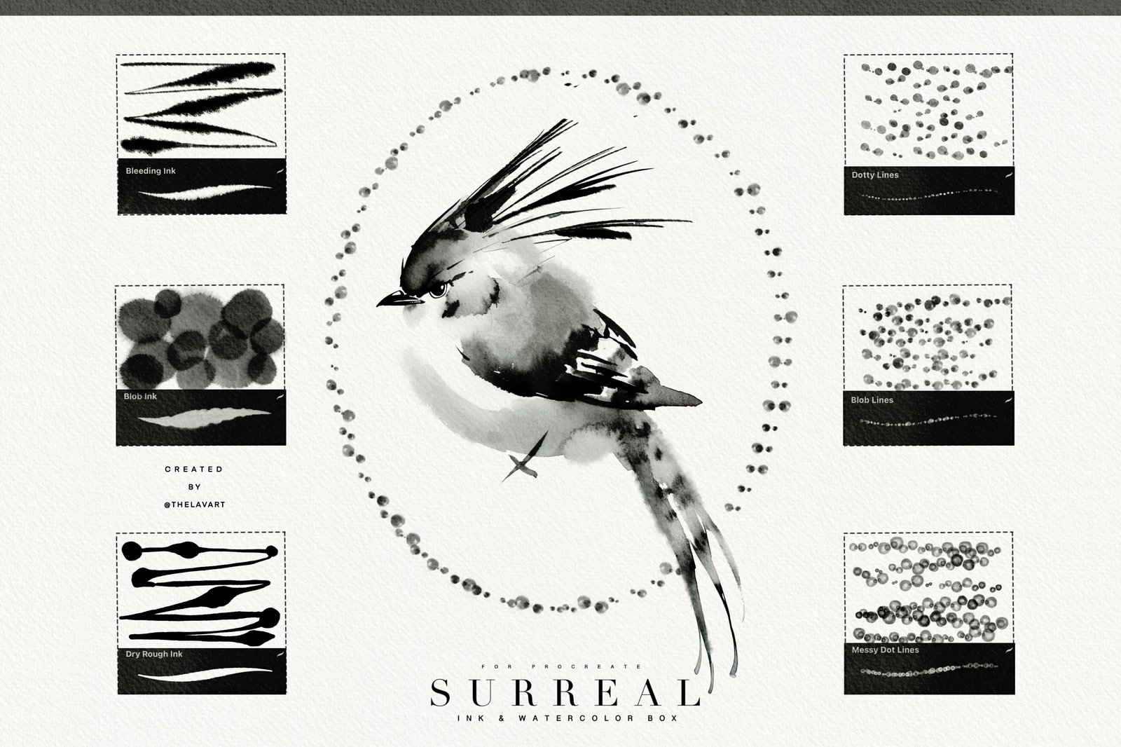 Surreal Ink &amp; Watercolor Kit for Procreate