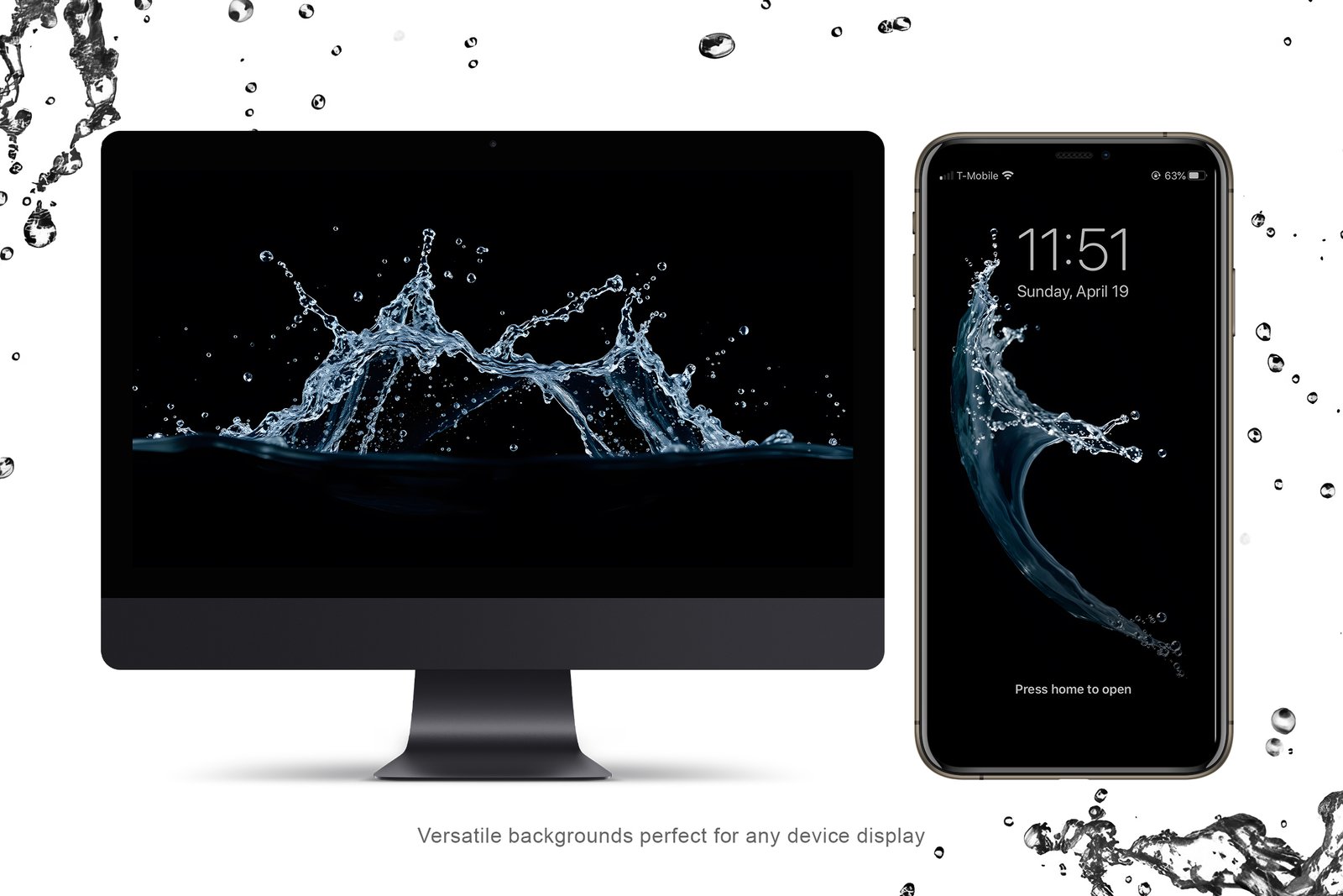Realistic Water Splash Overlays