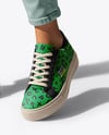 Woman Wearing Pants and Sneakers Mockup