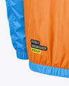 Hooded Windbreaker Jacket Mockup - Back Half Side View