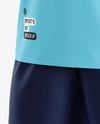 Kids V-Neck Sports Kit Mockup - Half Side View