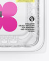 Clear Plastic Food Container in Paper Sleeve Mockup